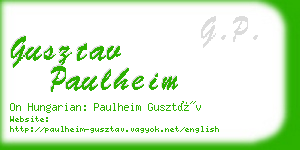 gusztav paulheim business card